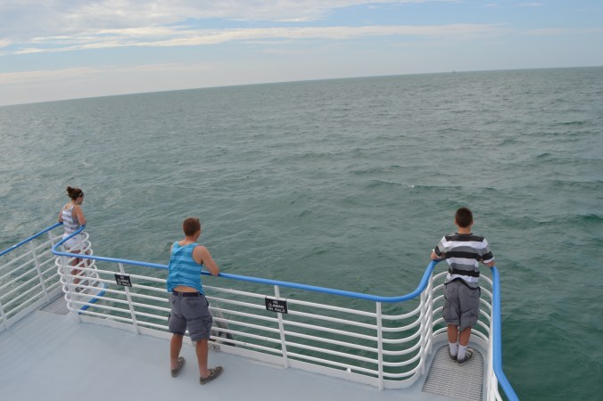 Heading out on the glass bottom boat